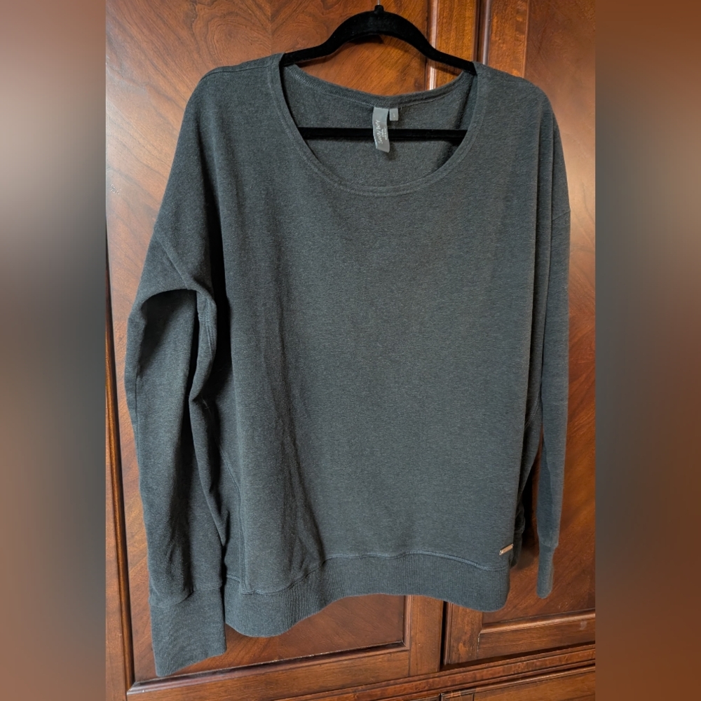 Sweaty Betty Luxe Simhasana Sweatshirt Black Marl Size Large - Picture 7 of 14